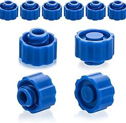Syringe Caps - Luer Lock, Blue, Easy Tip Cap for Feeding Tubes